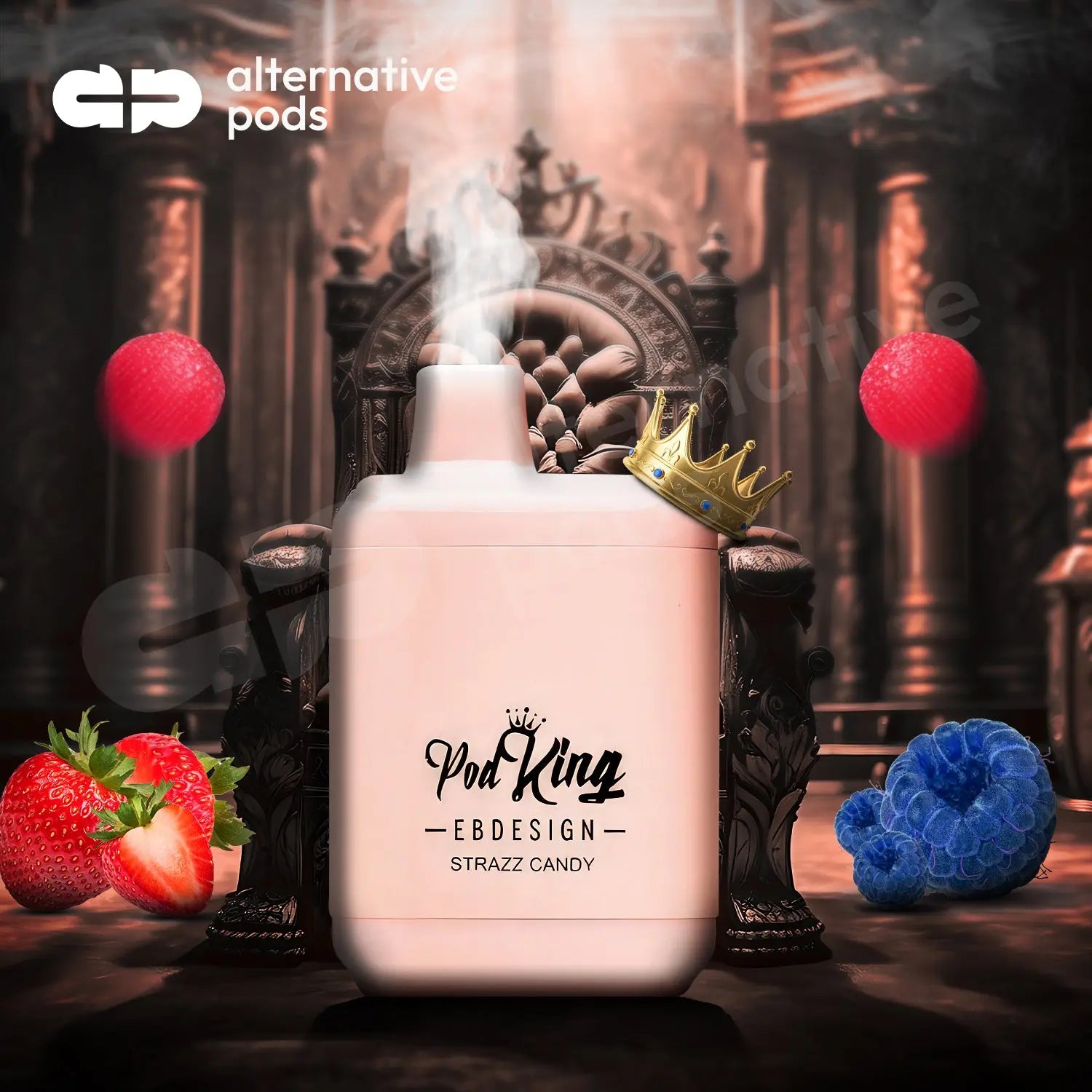 Ebdesign X Podking Xc5000 5% Nic Rechargeable Disposable 5000 Puffs 13.5 - Strazz Candy 