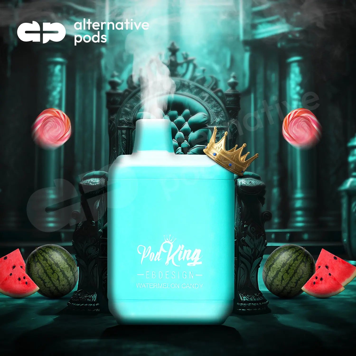 Ebdesign X Podking Xc5000 5% Nic Rechargeable Disposable 5000 Puffs 13.5 - Watermelon Candy 