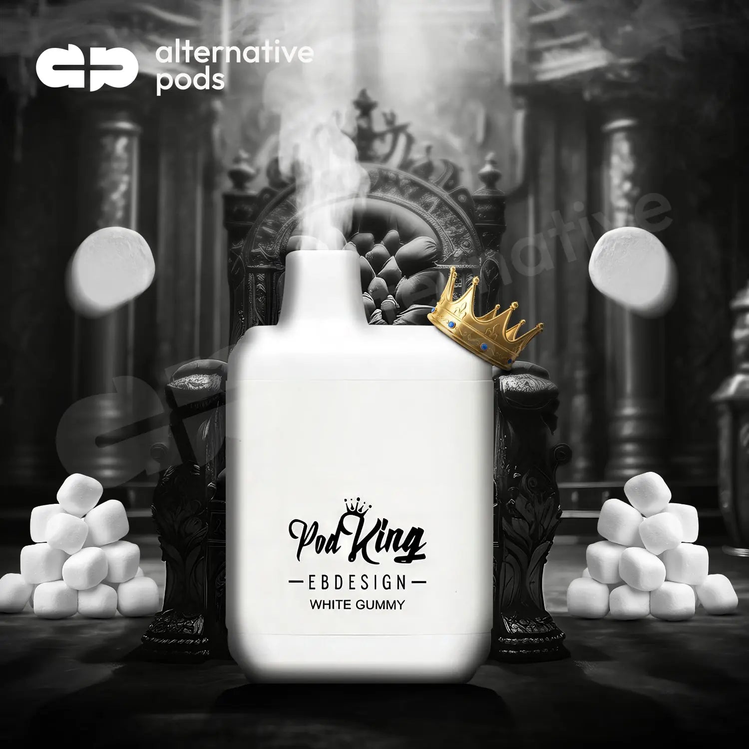 Ebdesign X Podking Xc5000 5% Nic Rechargeable Disposable 5000 Puffs 13.5 - White Gummy 