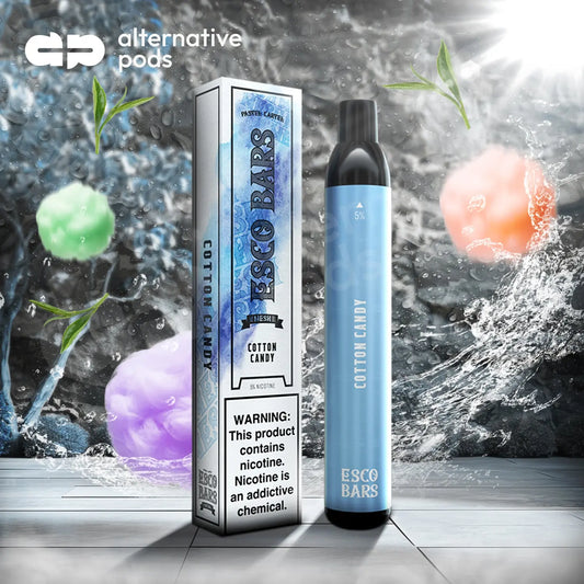 Esco Bars 5% Nic 2500 Puffs Disposable Device With Mesh Coil - Cotton Candy 