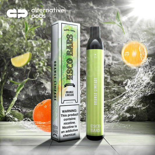 Esco Bars 5% Nic 2500 Puffs Disposable Device With Mesh Coil - Orange Limeade 
