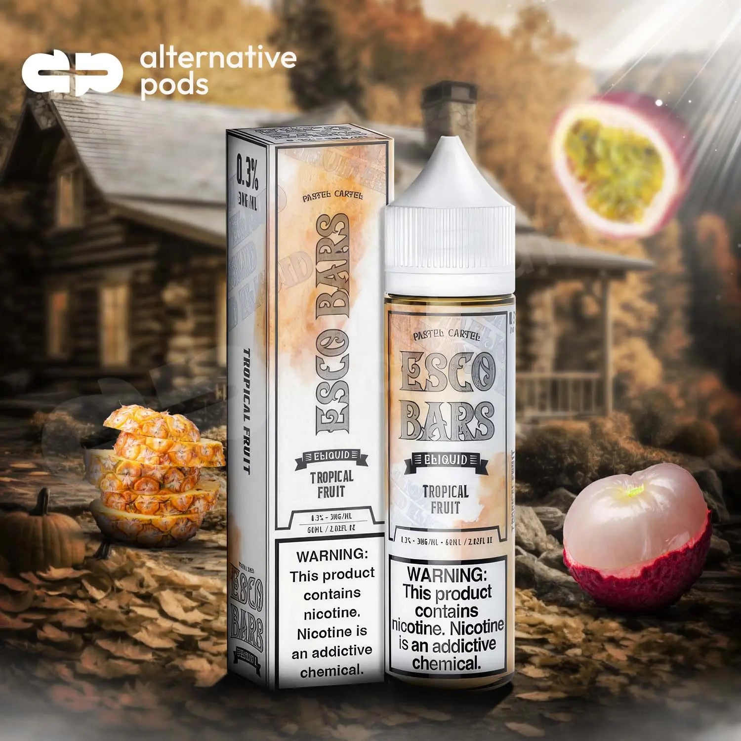 Esco Bars Synthetic Nicotine E-Liquid 60ML - Tropical Fruit 