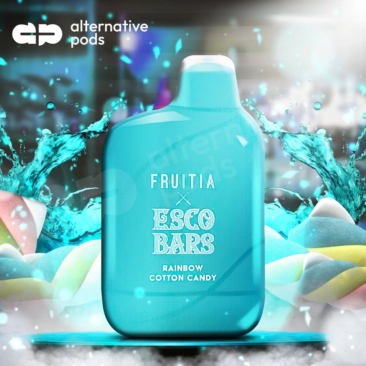 Esco Bars x Fruitia 6000 Puffs Disposable Vape - Rainbow Cotton Candy 