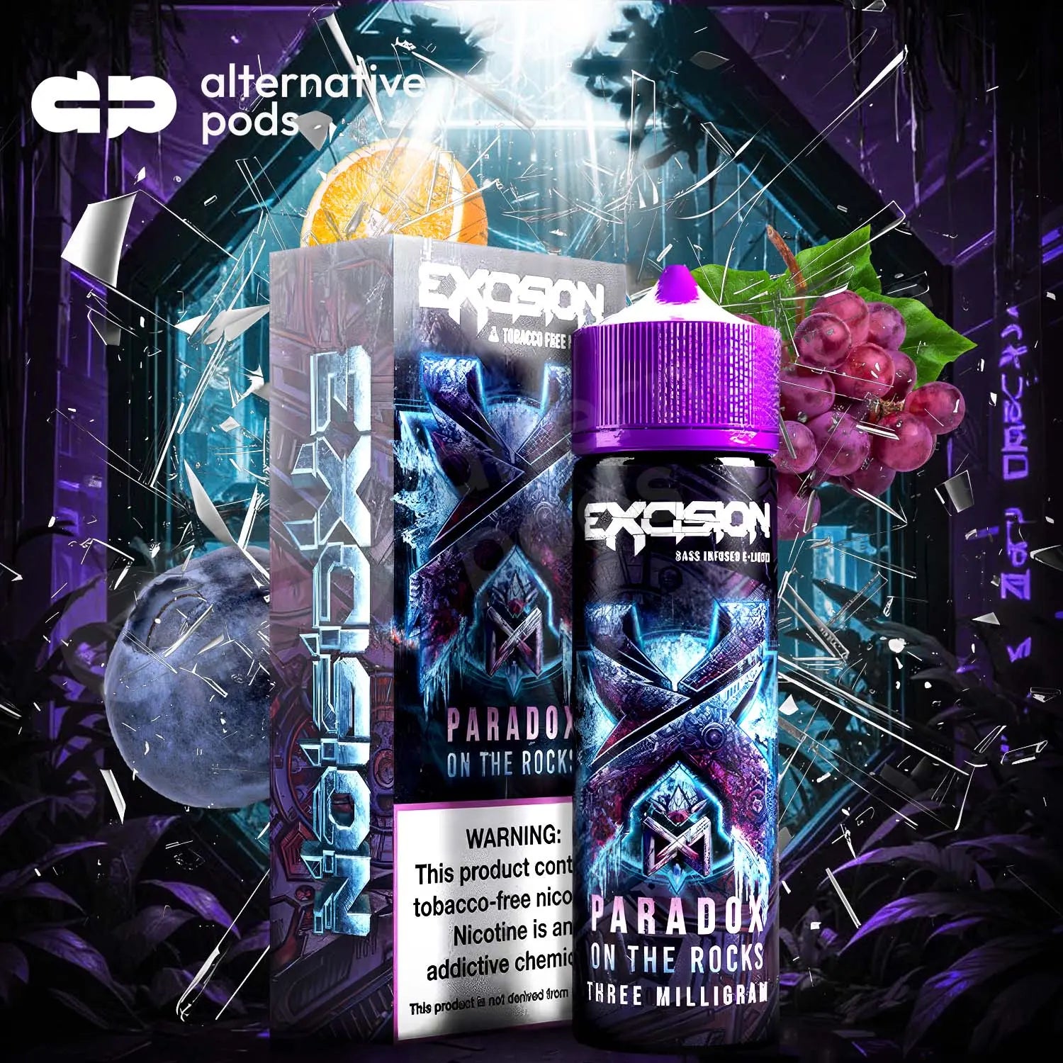 Excision Synthetic Nicotine E-Liquid By Alt Zero 60ML - Paradox 