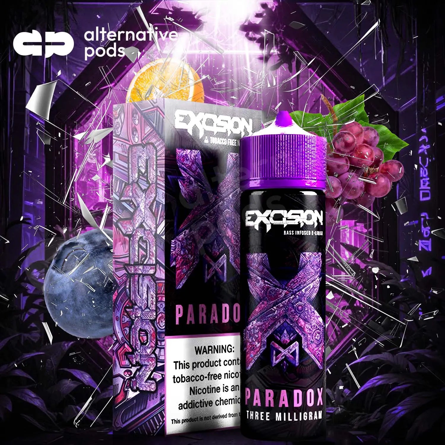 Excision Synthetic Nicotine E-Liquid By Alt Zero 60ML - Paradox