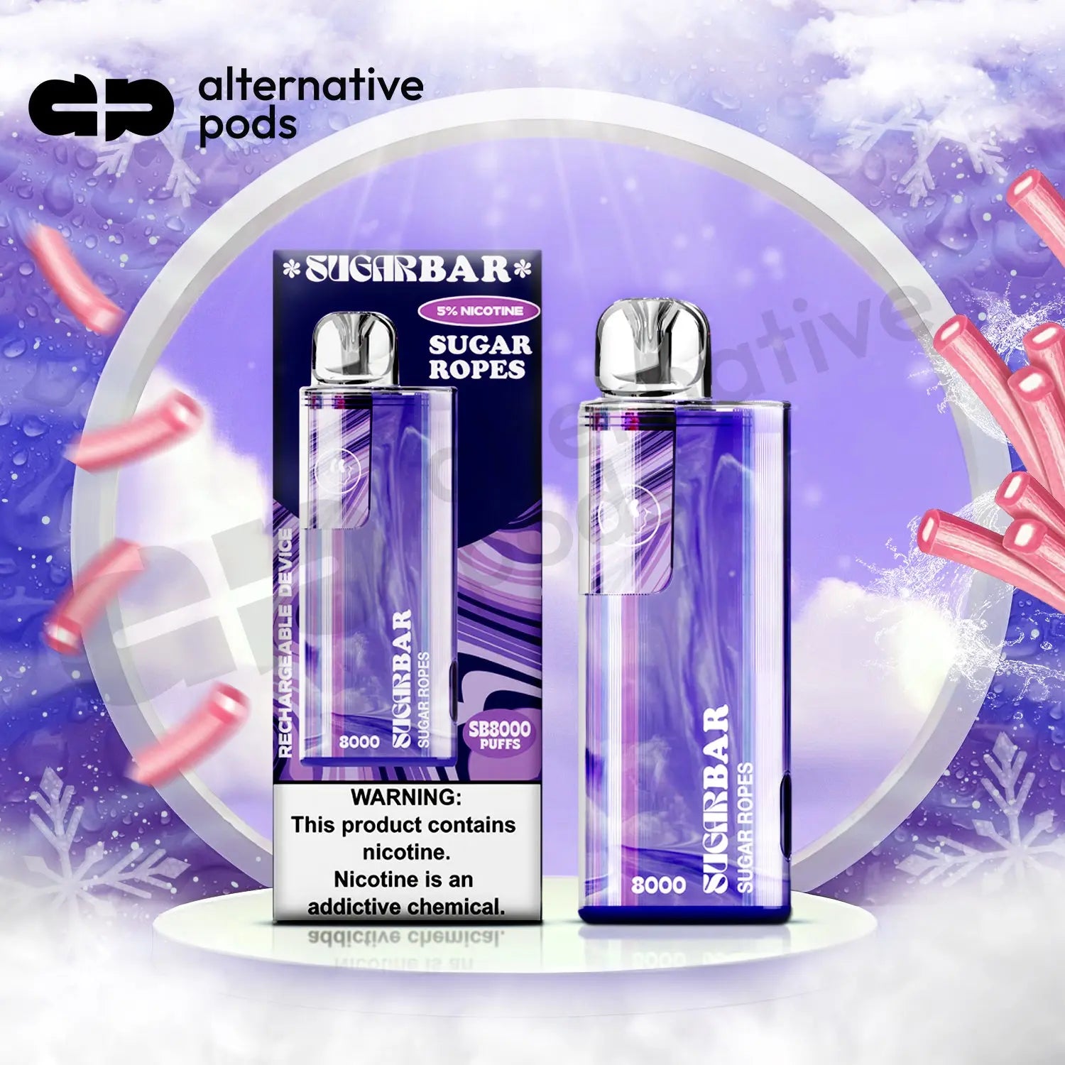 Exobar x Sugarbar SB8000 - Alternative pods | Online Vape & Smoke Shop