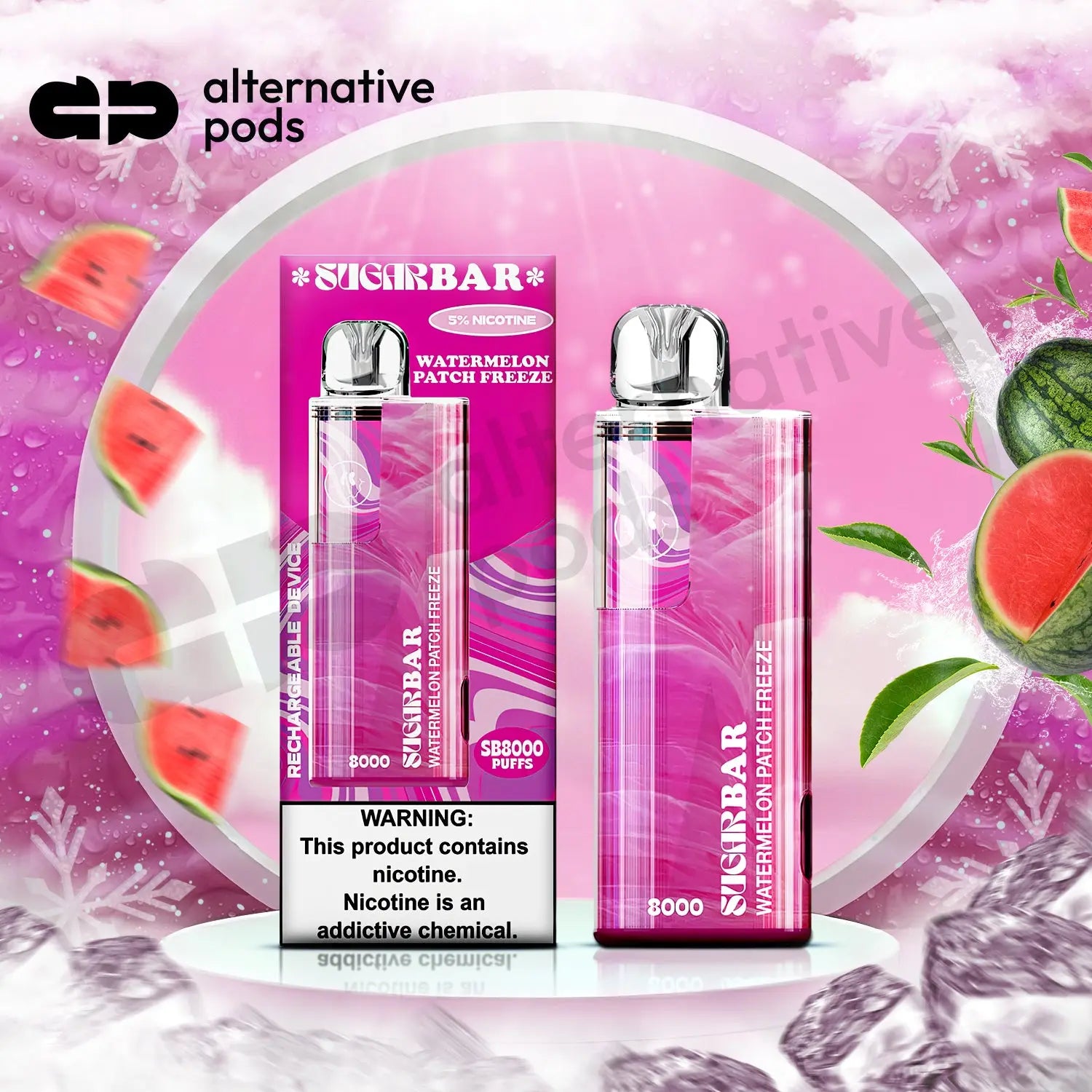 Exobar x Sugarbar SB8000 - Alternative pods | Online Vape & Smoke Shop