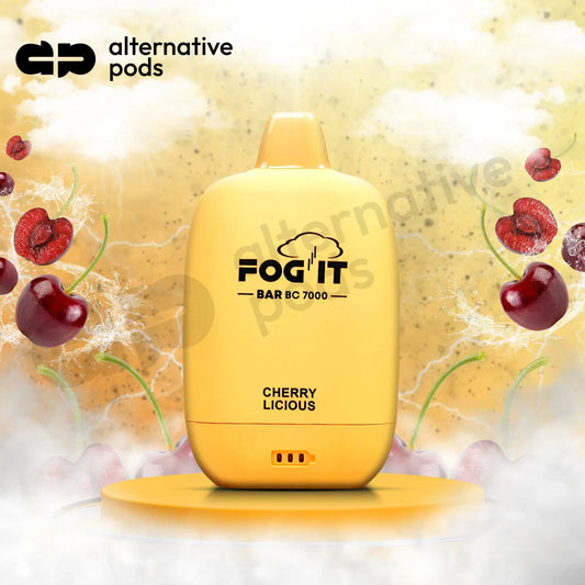 FOG IT BAR ZERO NIC BC7000 RECHARGEABLE - Cherry Licious 