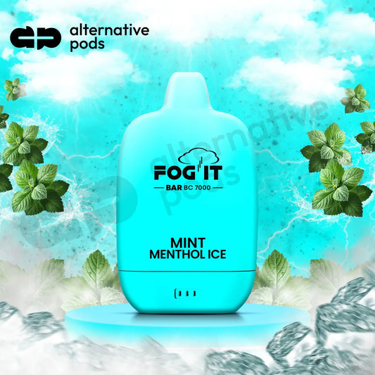 FOG IT BAR ZERO NIC BC7000 RECHARGEABLE - Mint Menthol Ice 