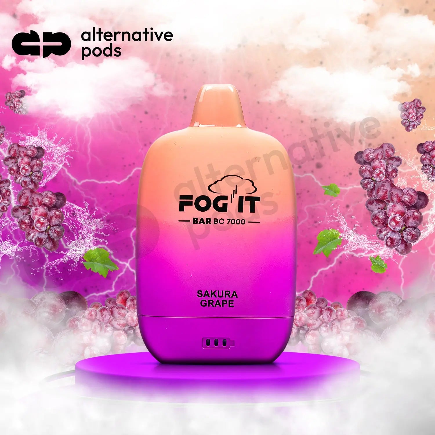 FOG IT BAR ZERO NIC BC7000 RECHARGEABLE - Sakura Grape 