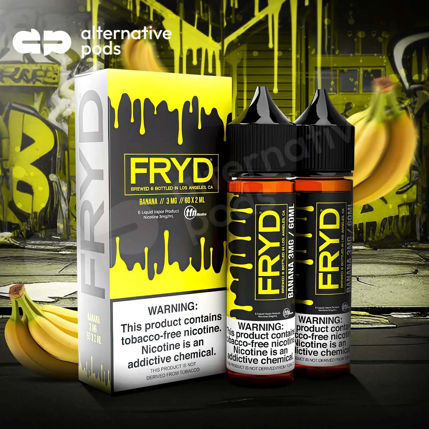 FRYD Synthetic Nicotine E-Liquid 120ML (60ML x 2) FRYD - Banana 