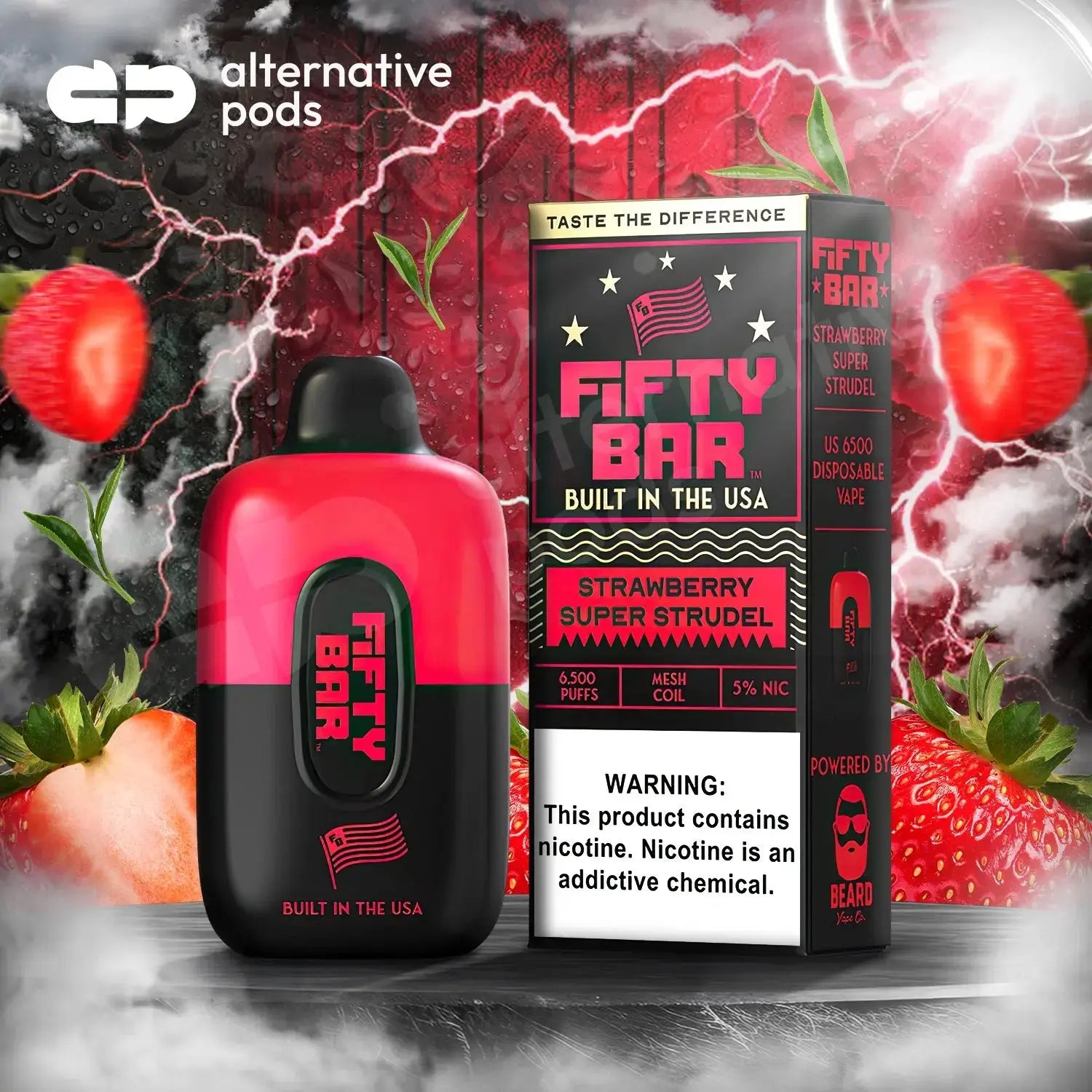 Fifty Bar 6500 Disposable Beard Vape Co.