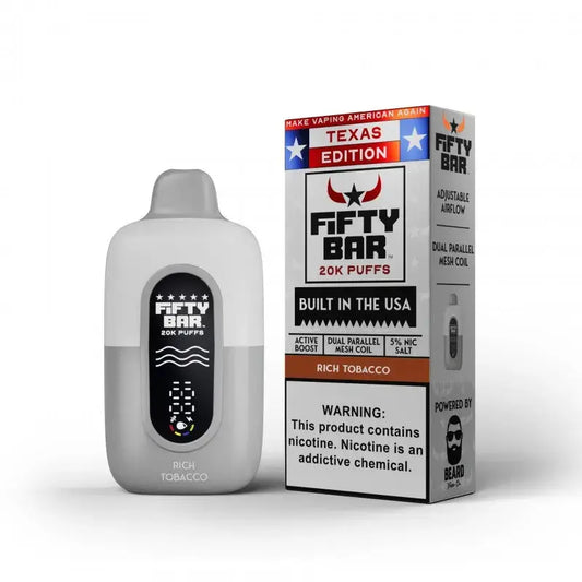 Fifty Bar Texas Edition 20K Disposable 5% Fifty Bar