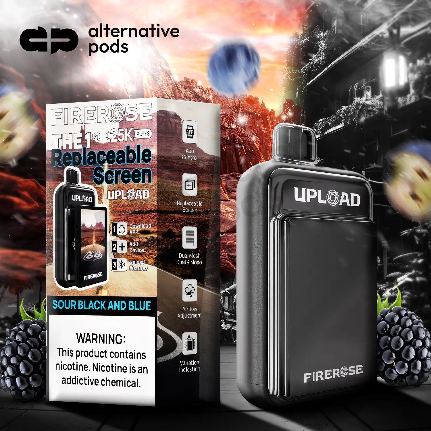 Firerose Upload 25K Disposable - Alternative pods | Online Vape & Smoke Shop