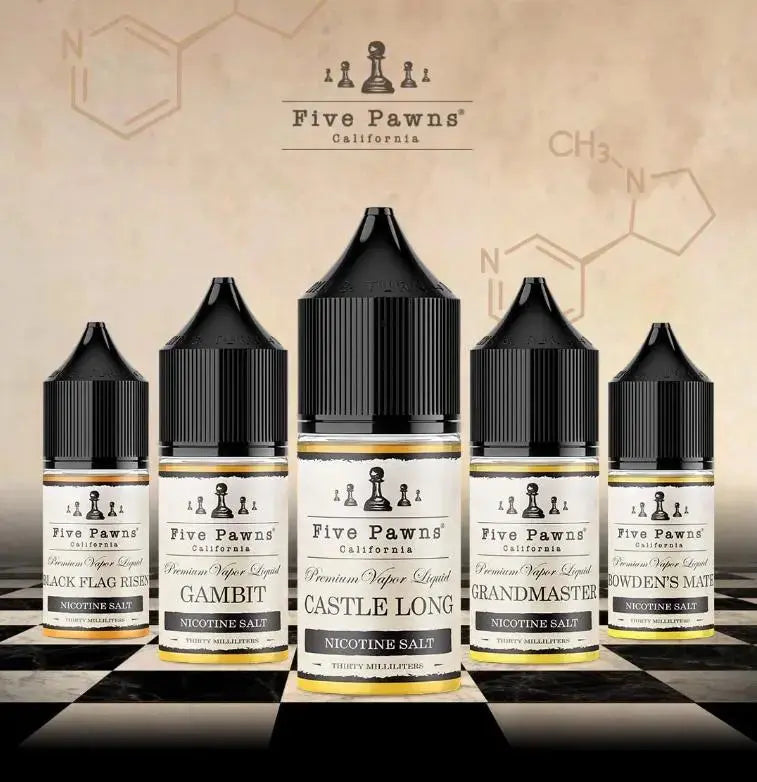 Five Pawns Original Series Nicotine Salt E-Liquid 30ML | 30mg & 50mg Five Pawns Original Series Nicotine Salt E-Liquid 30ML | 30mg & 50mg