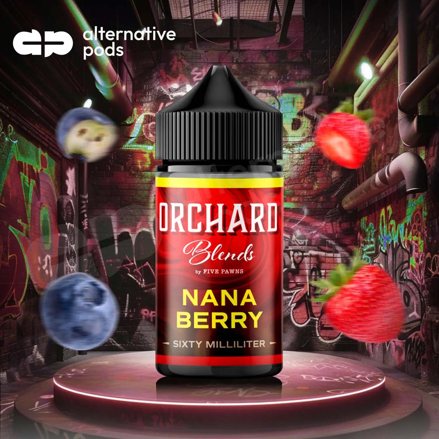 Five Pawns x Orchard Blend Nicotine E-Liquid 60ML - Nana Berry 
