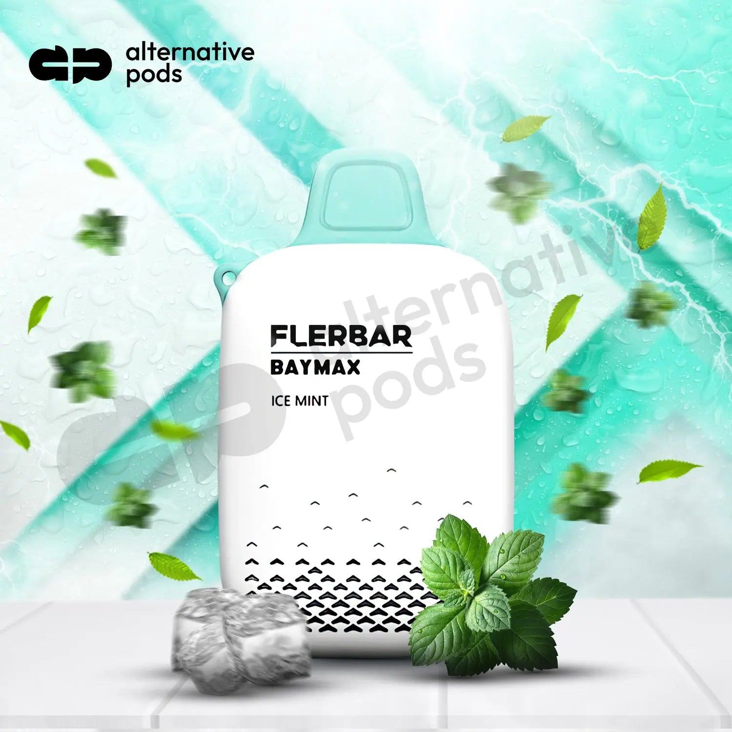 Flerbar Baymax Disposable Vape 3500 Puffs 0MG - Ice Mint 