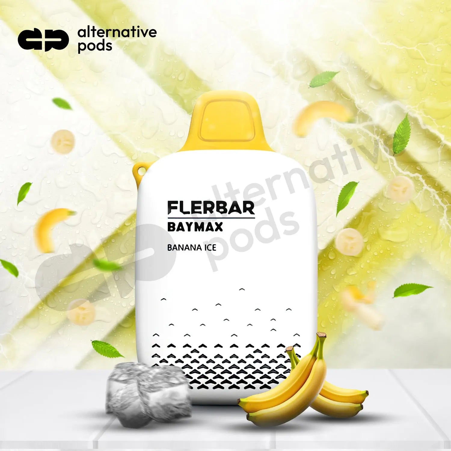 Flerbar Baymax Disposable Vape 3500 Puffs 0MG - Banana Ice 