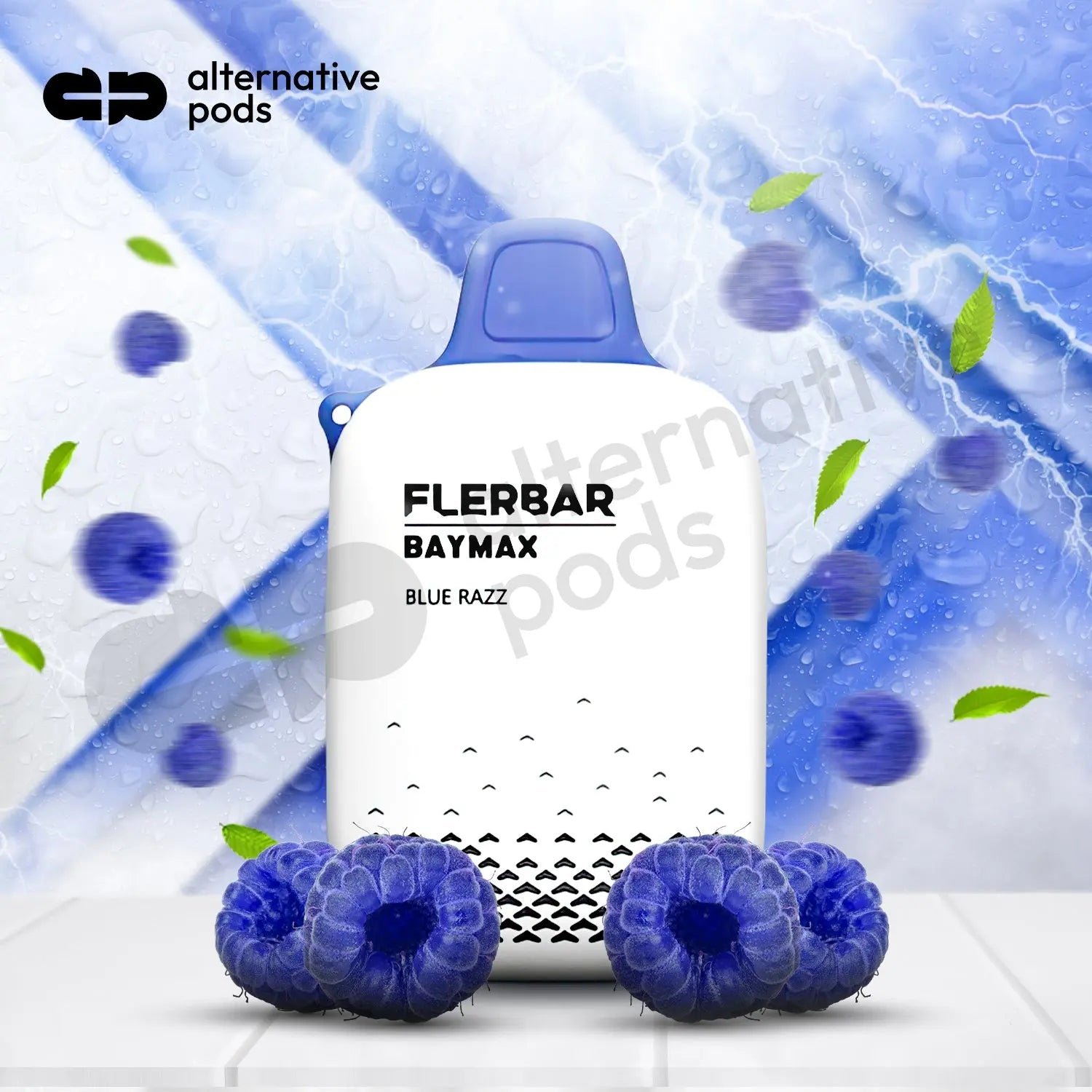 Flerbar Baymax Disposable Vape 3500 Puffs 0MG - Blue Razz 