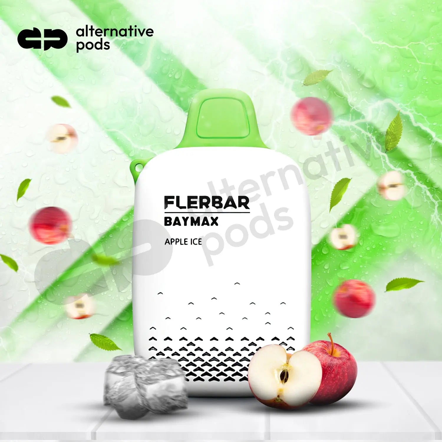 Flerbar Baymax Disposable Vape 3500 Puffs 0MG  - Apple Ice 