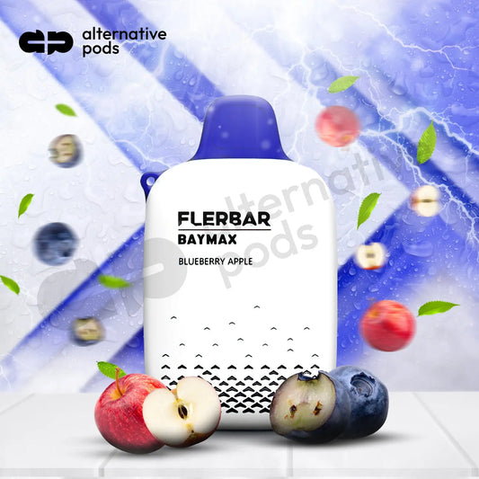 Flerbar Baymax Disposable Vape 3500 Puffs 0MG - Blueberry Apple 