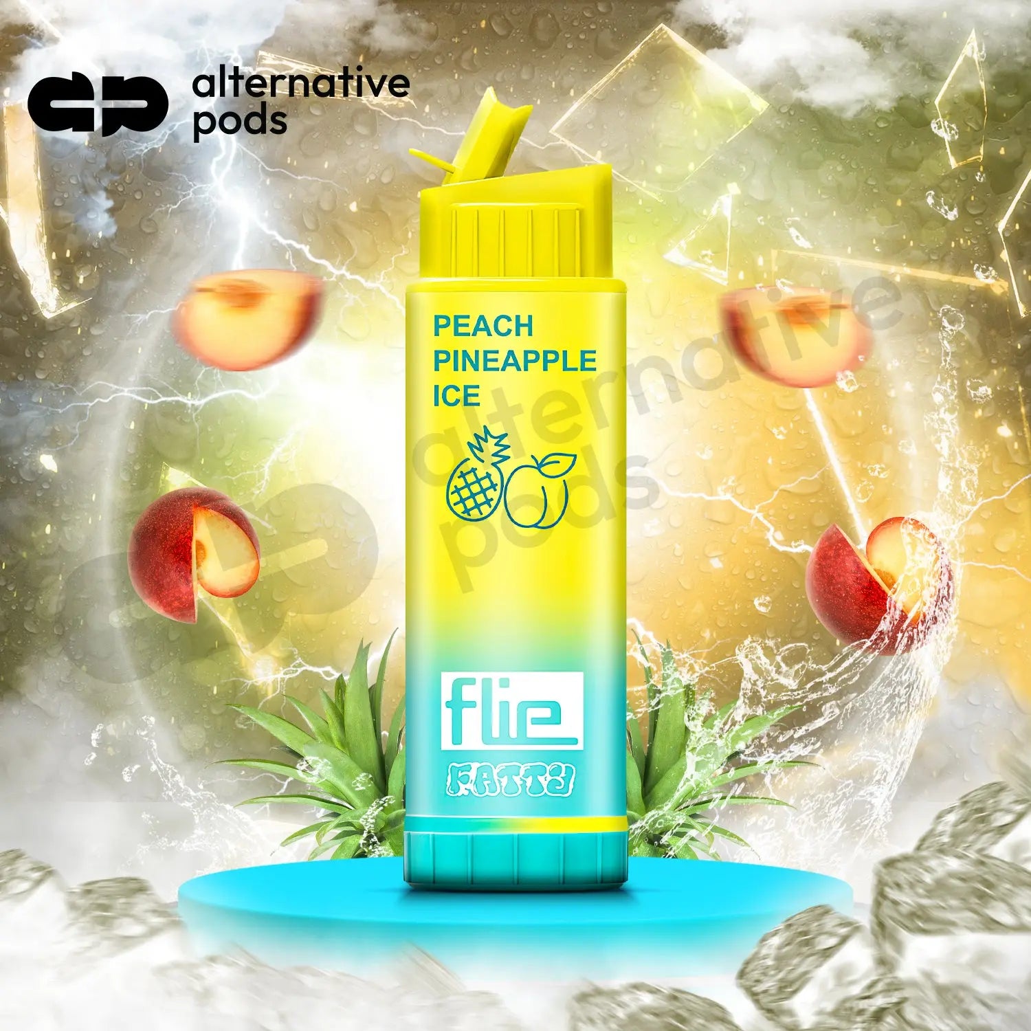 Flie Fatty 8000 Puffs Disposable Vape - Peach Pineapple Ice 