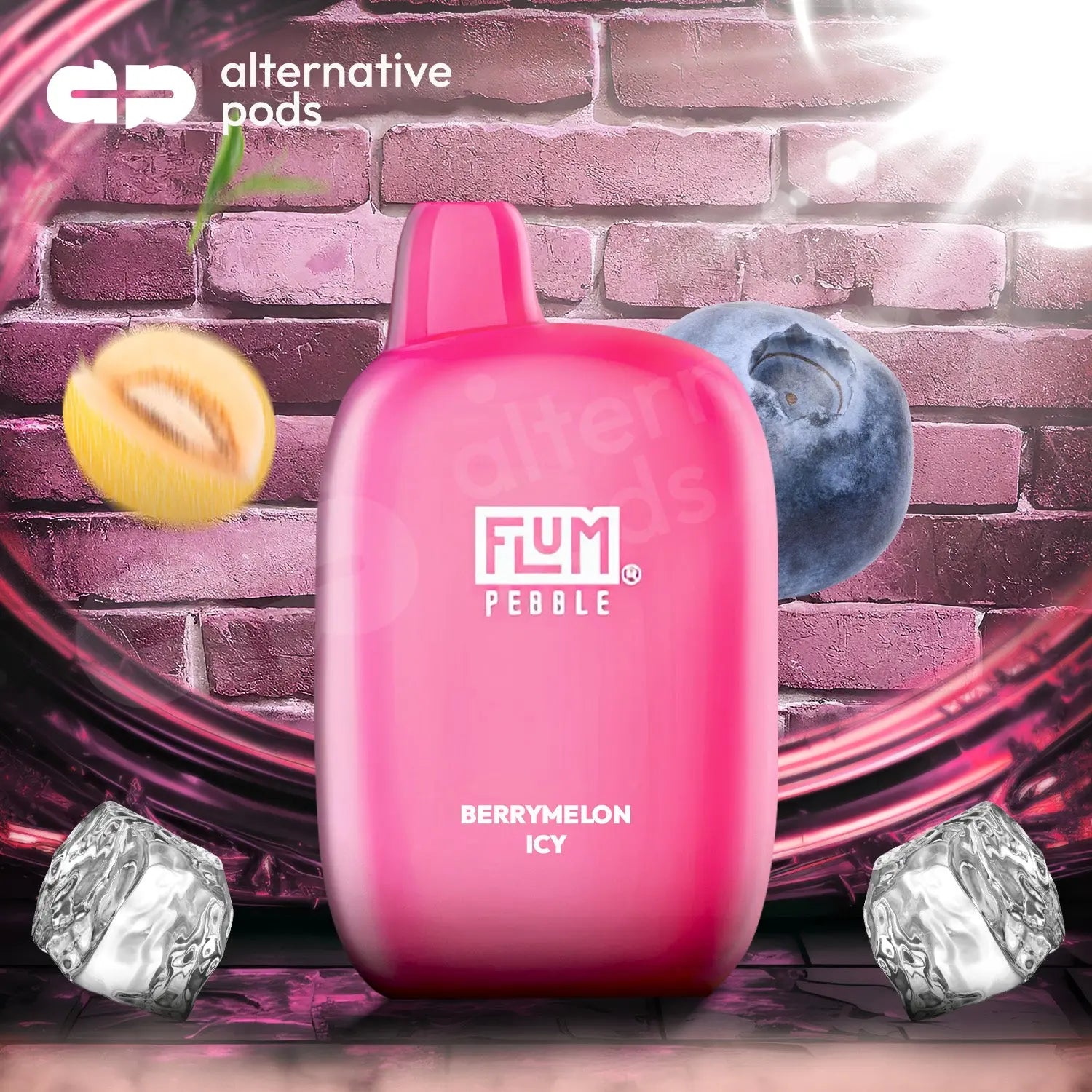 Flum Pebble 6000 Disposable - Berrymelon Icy 