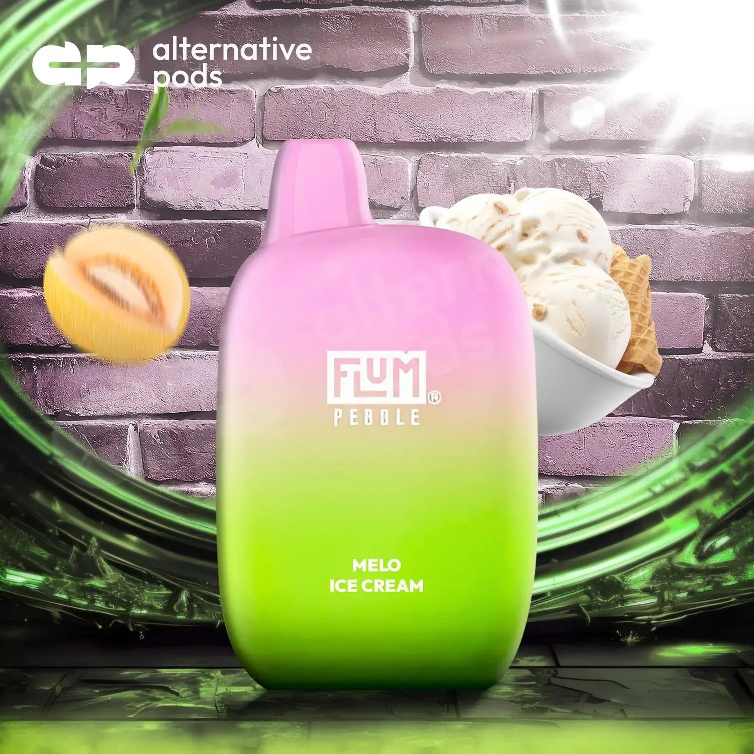 Flum Pebble 6000 Disposable - Melo Ice Cream 