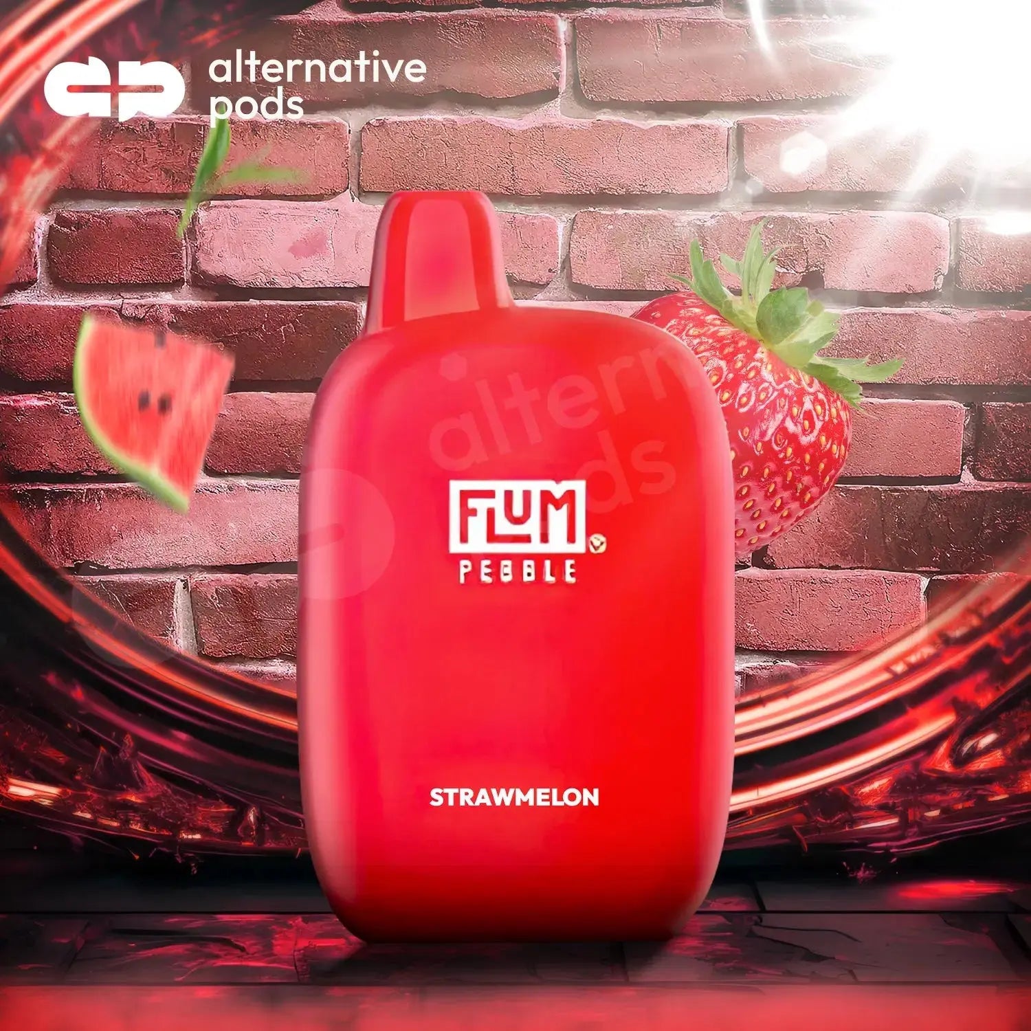 Flum Pebble 6000 Disposable - Strawmelon 