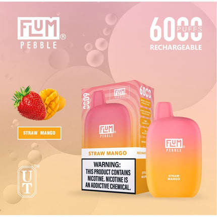 Flum Pebble 6000 Disposable-STRAW MANGO