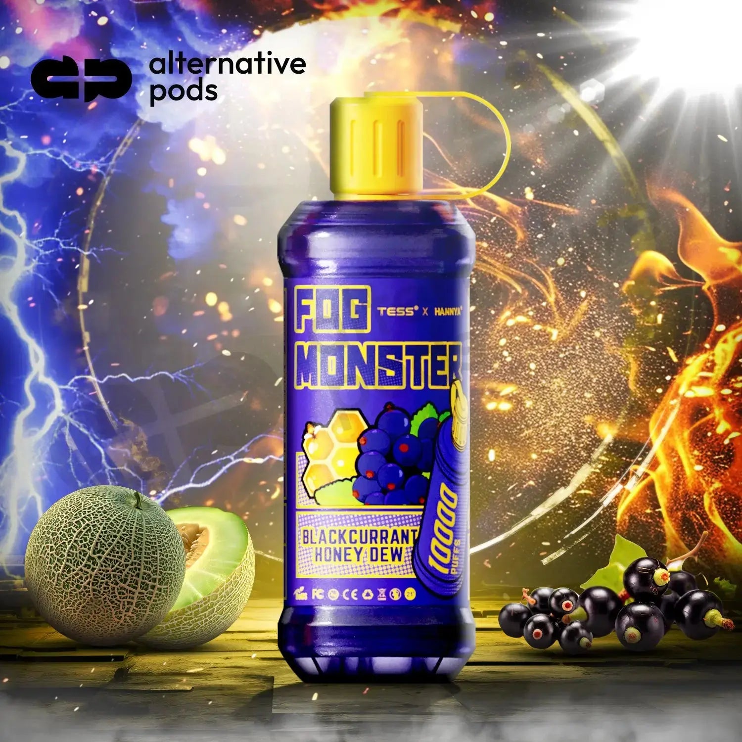 Fog Monster 10000 Puffs Disposable 3% Nic 10K Tess X Hannya