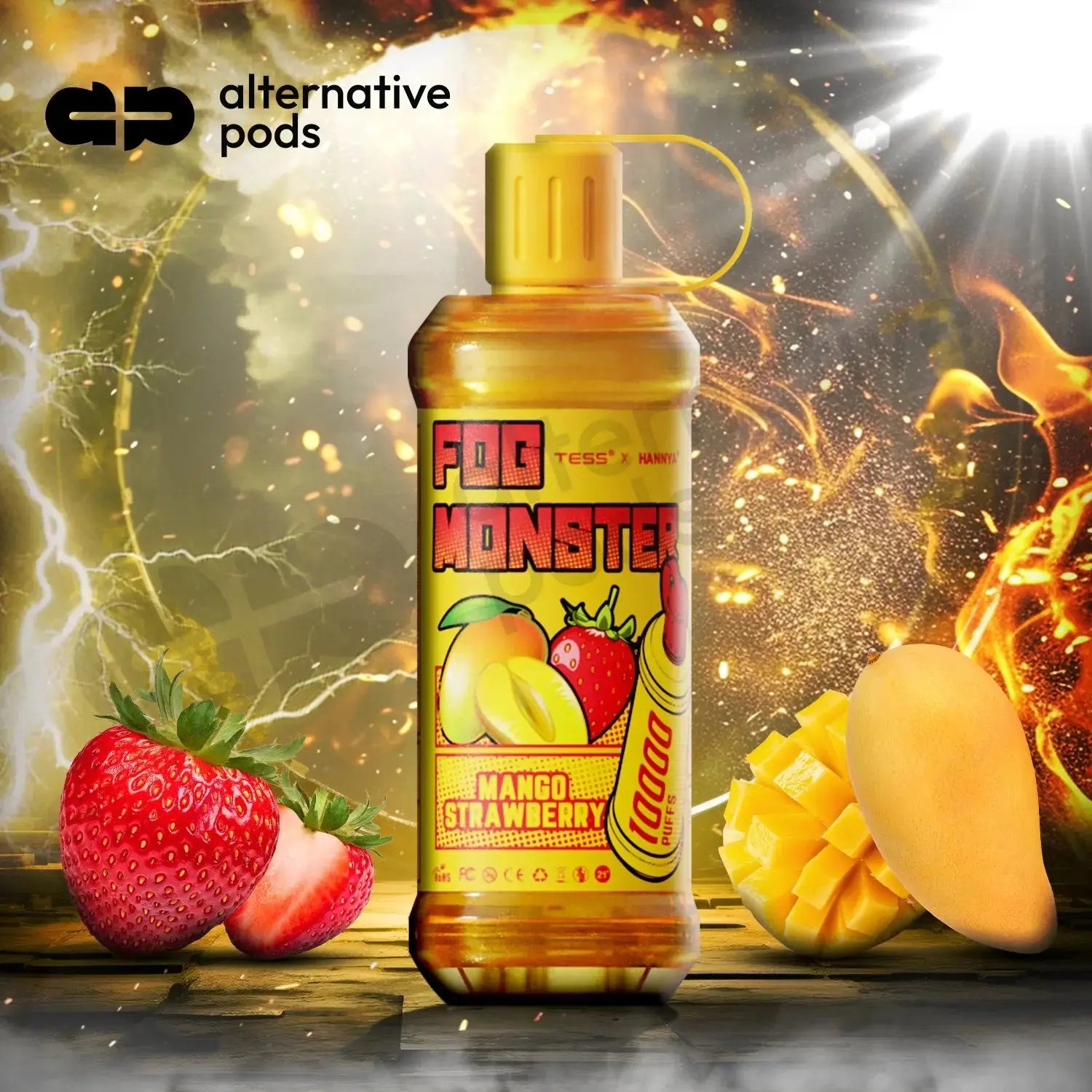 Fog Monster 10000 Puffs Disposable 3% Nic 10K Tess X Hannya