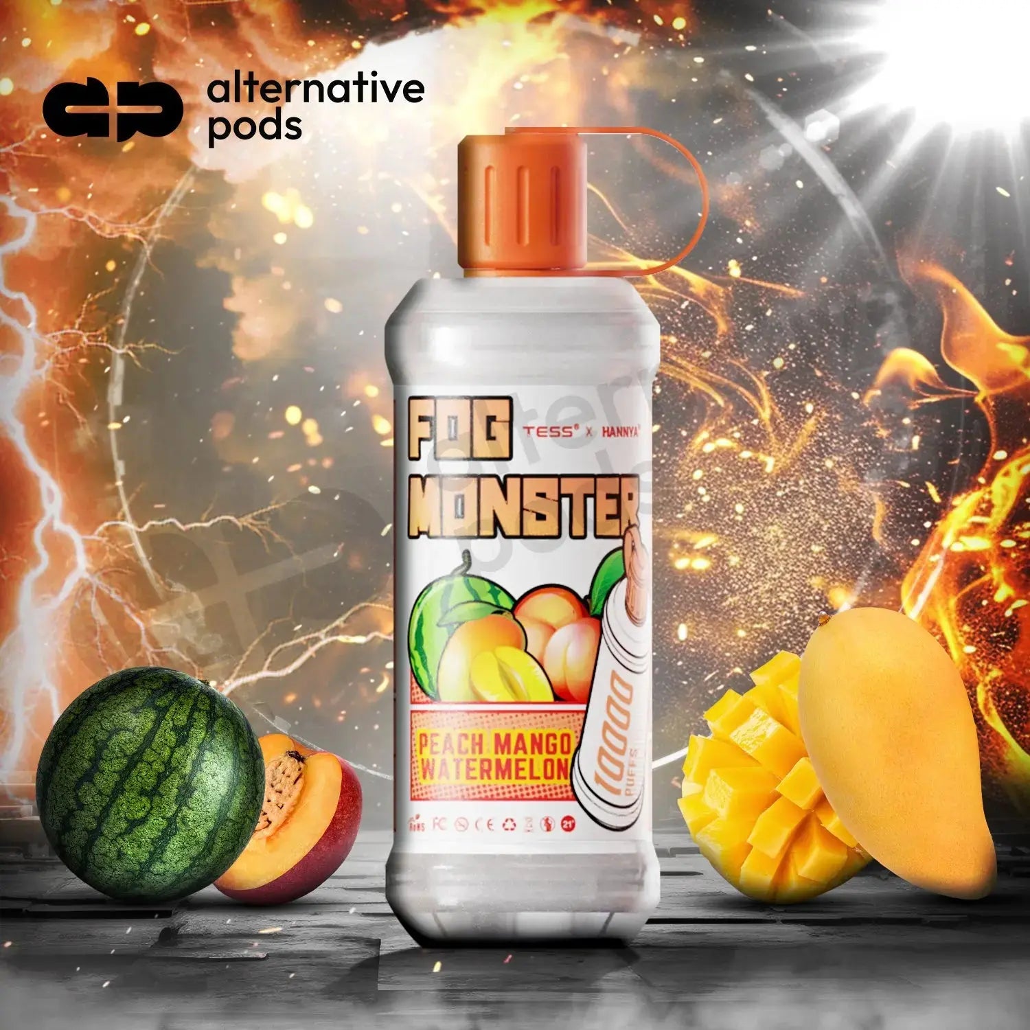 Fog Monster 10000 Puffs Disposable 3% Nic 10K Tess X Hannya