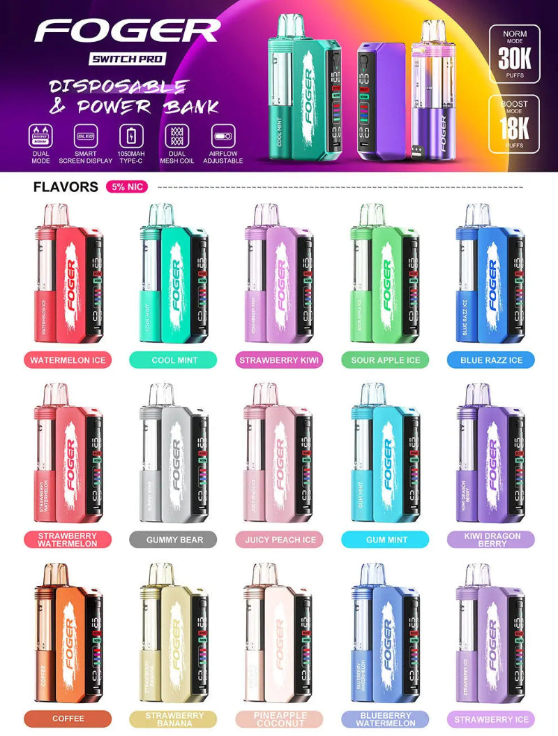 Foger Switch Pro Kit 30K Puffs Disposable Foger Switch Pro Kit 30K Puffs Disposable
