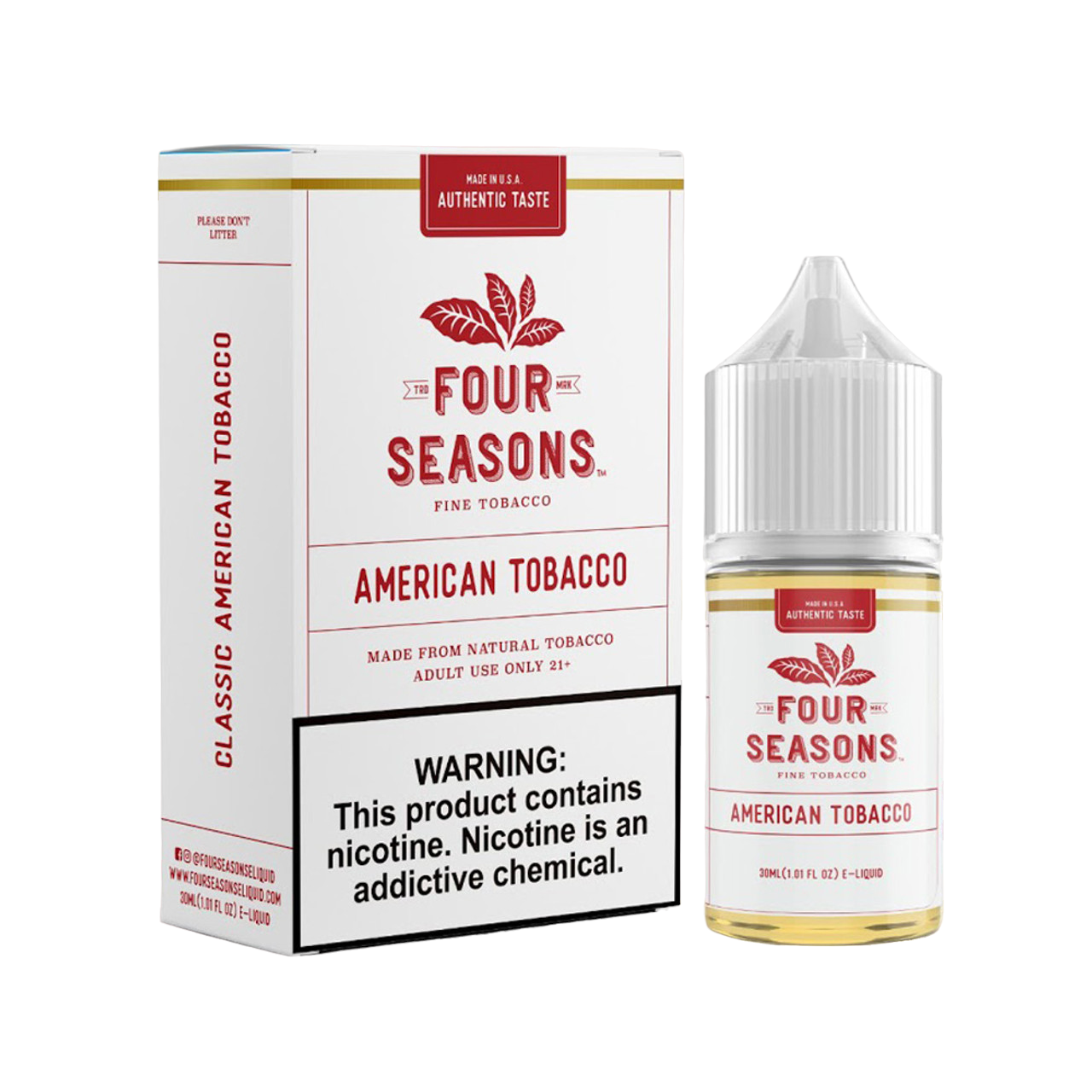 Four Seasons Fine Tobacco E-Liquid 30ML - American Tobacco