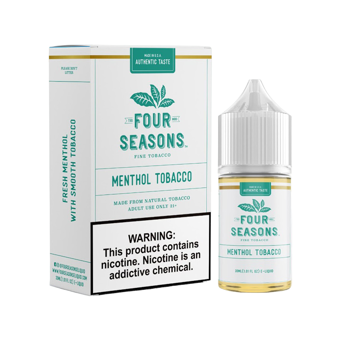 Four Seasons Fine Tobacco E-Liquid 30ML - Menthol Tobacco