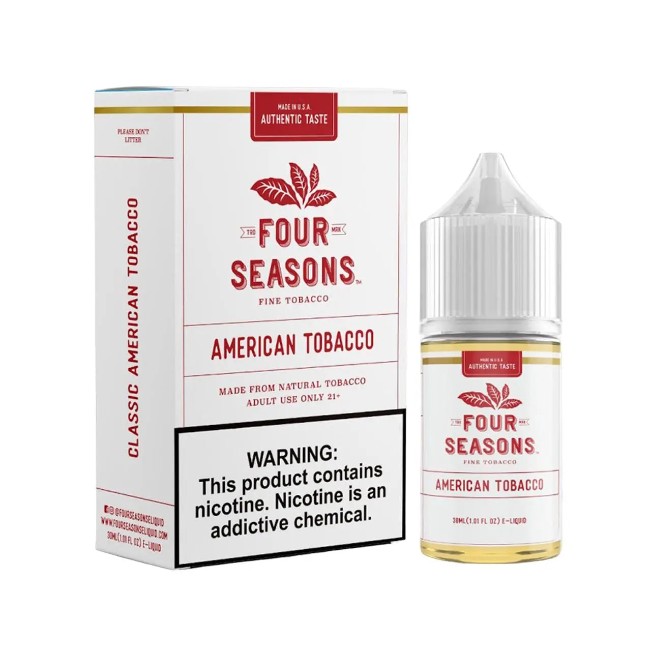 Four Seasons Fine Tobacco E-Liquid 30ML - Alternative pods | Online Vape & Smoke Shop