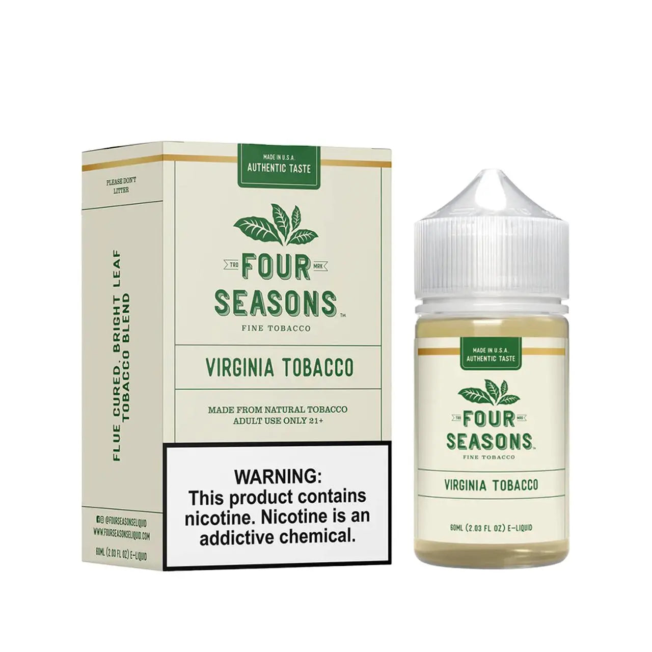 Four Seasons Fine Tobacco E-Liquid 60ML - Alternative pods | Online Vape & Smoke Shop