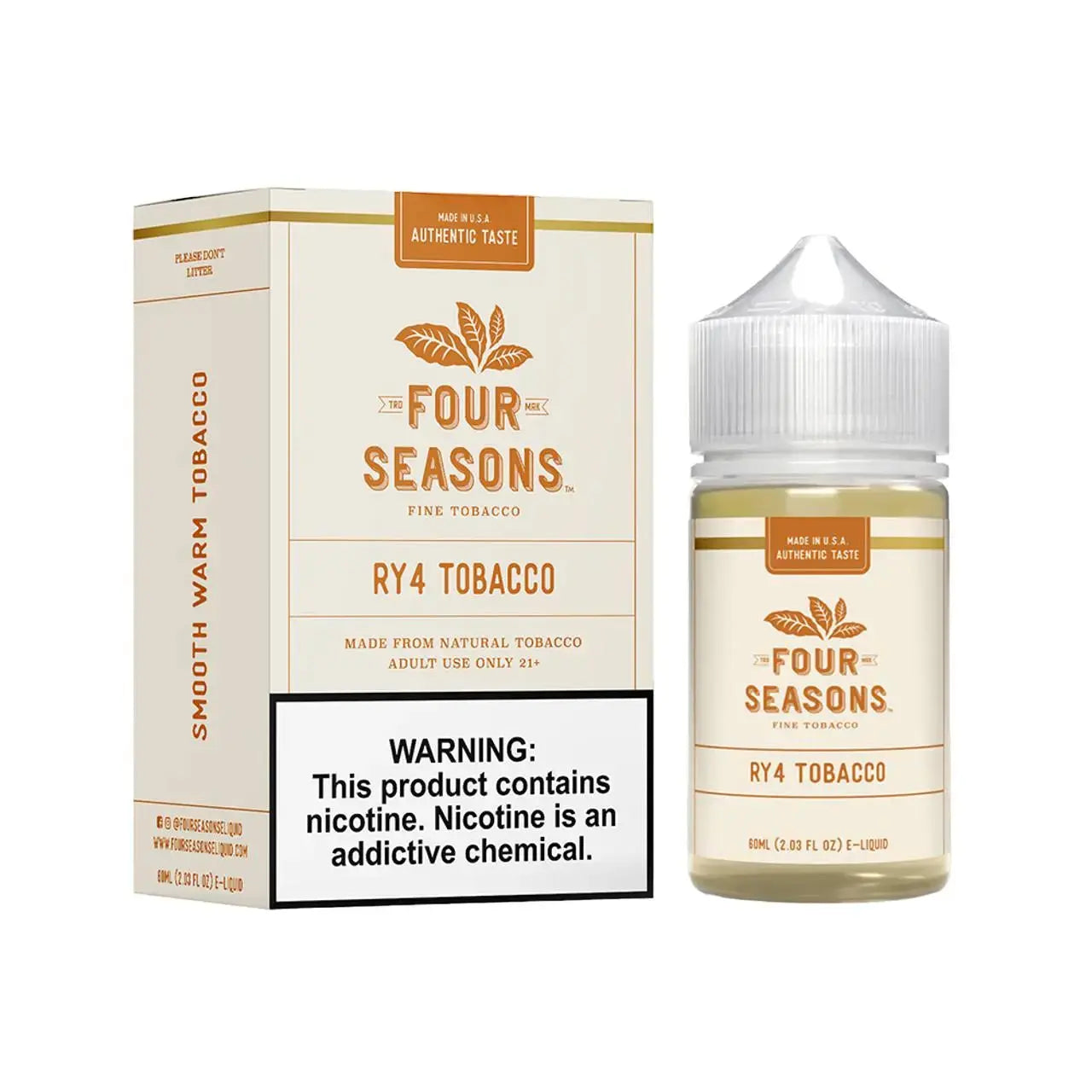 Four Seasons Fine Tobacco E-Liquid 60ML - Alternative pods | Online Vape & Smoke Shop