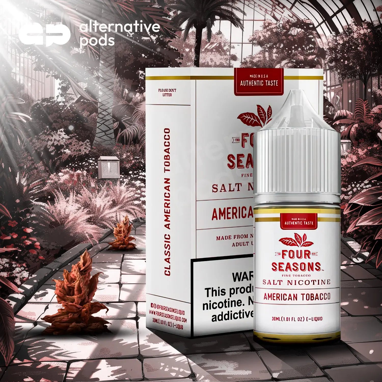 Four Seasons Fine Tobacco Salt Nicotine E-Liquid 30ML - Alternative pods | Online Vape & Smoke Shop