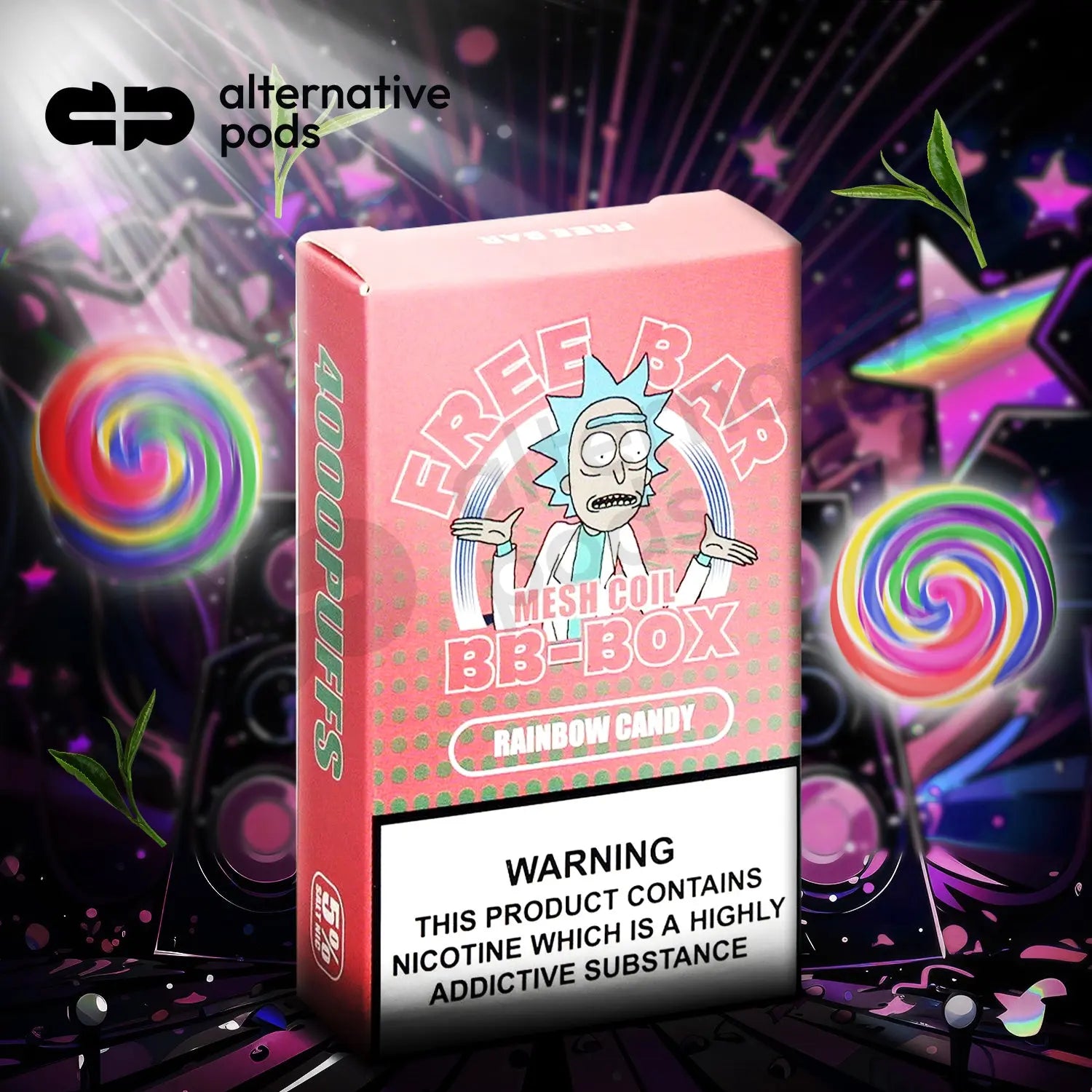Free Bar BB-BOX Disposable Vape - Rainbow Candy 