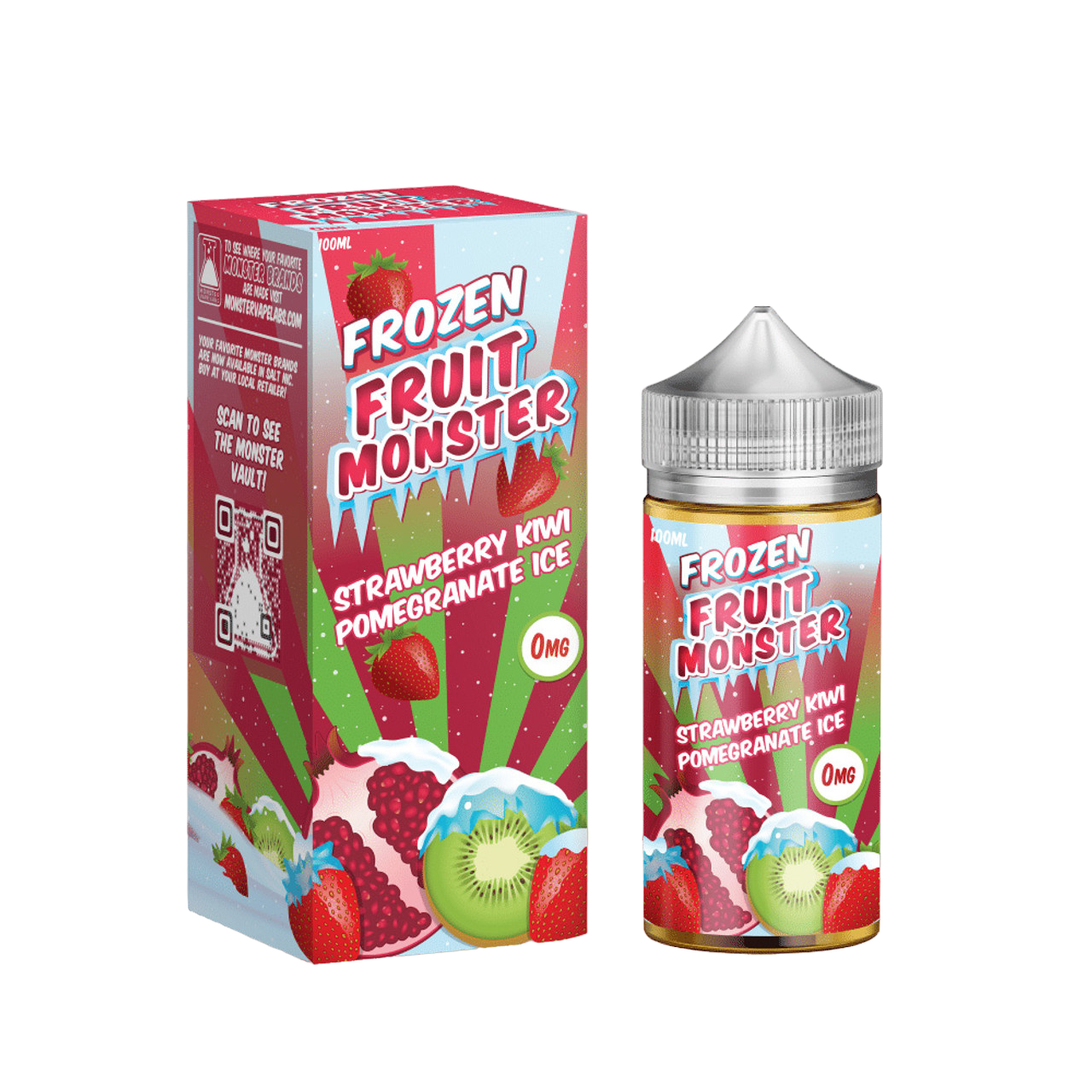 Frozen Fruit Monster Synthetic Nicotine E-Liquid 100ML - Strawberry Kiwi Pomegranate Ice