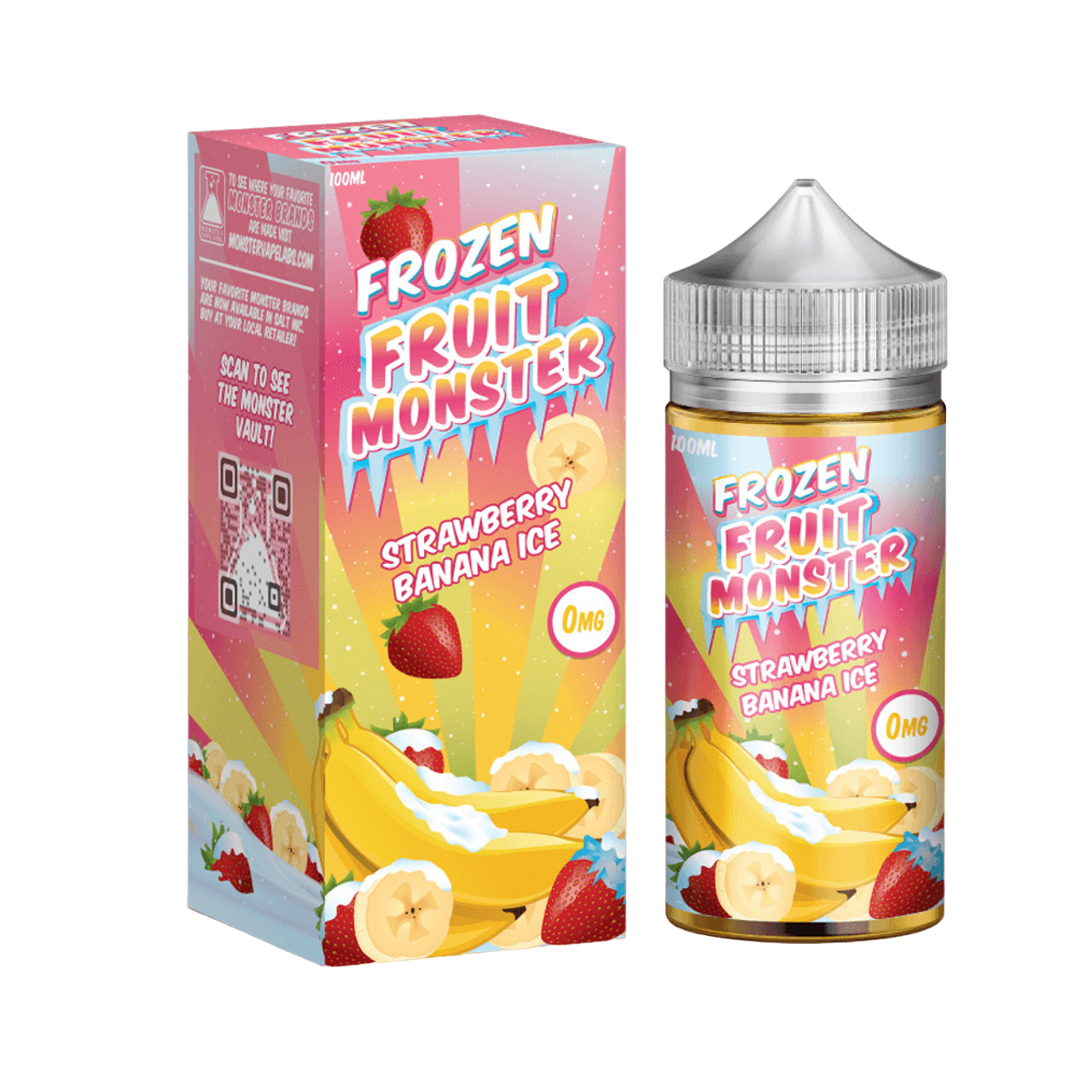 Frozen Fruit Monster Synthetic Nicotine E-Liquid 100ML - Strawberry Banana Ice