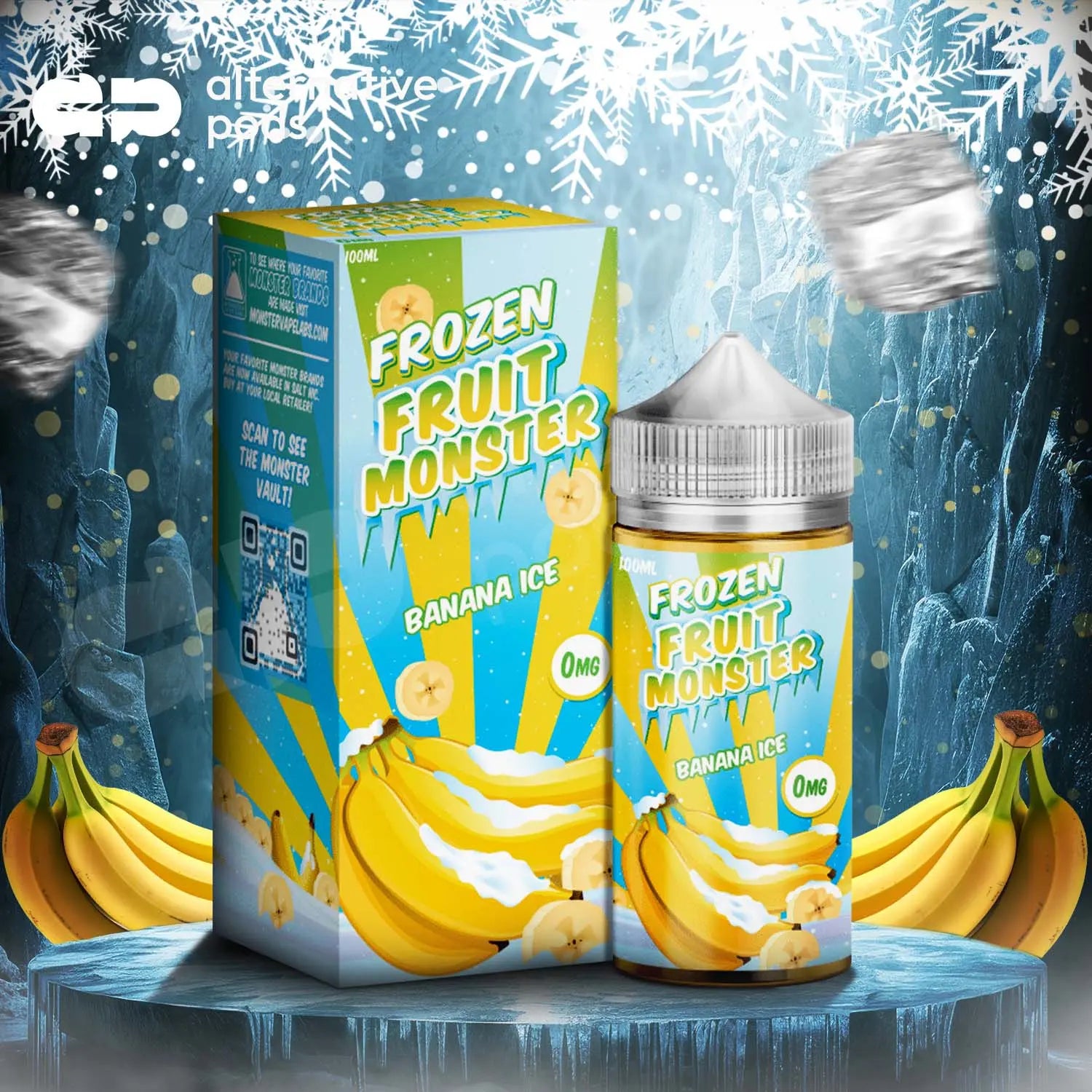 Frozen Fruit Monster Synthetic Nicotine E-Liquid 100ML - Banana Ice 