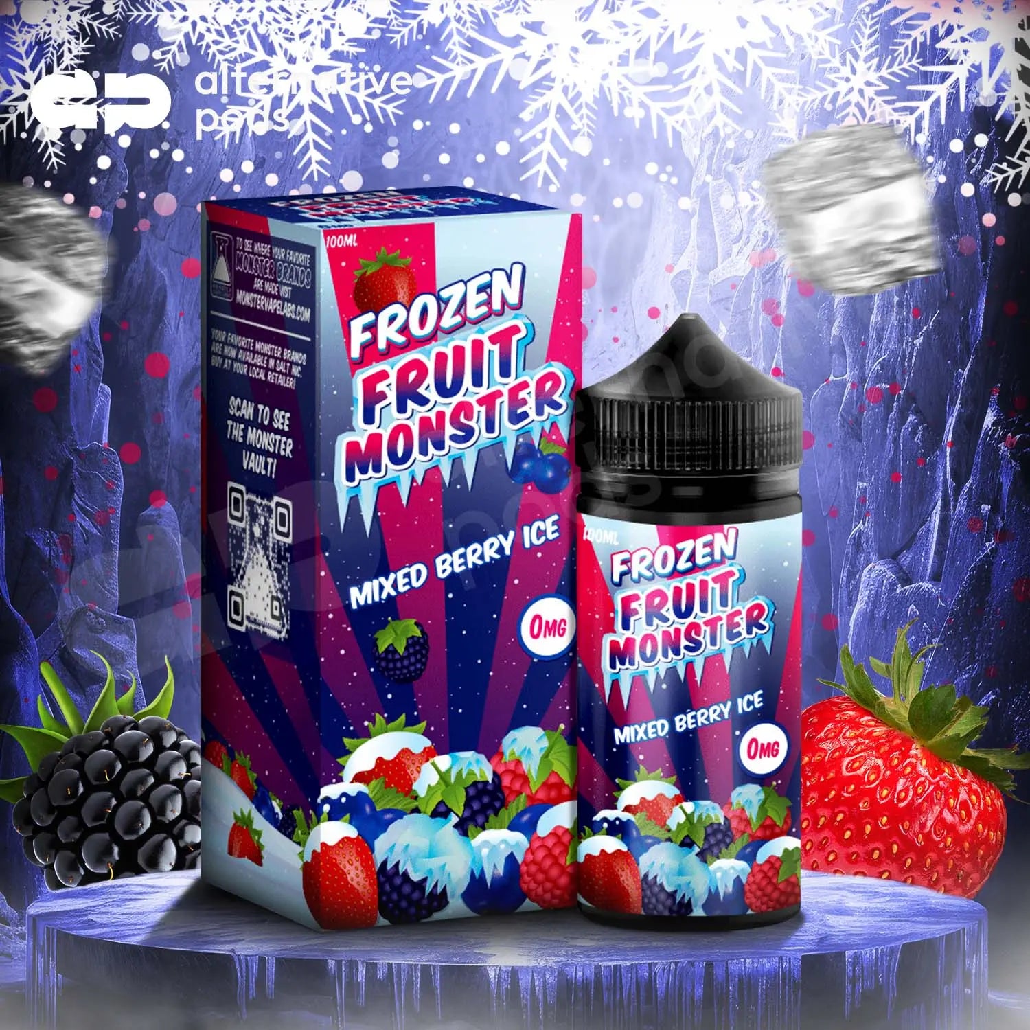 Frozen Fruit Monster Synthetic Nicotine E-Liquid 100ML - Mixed Berry Ice 