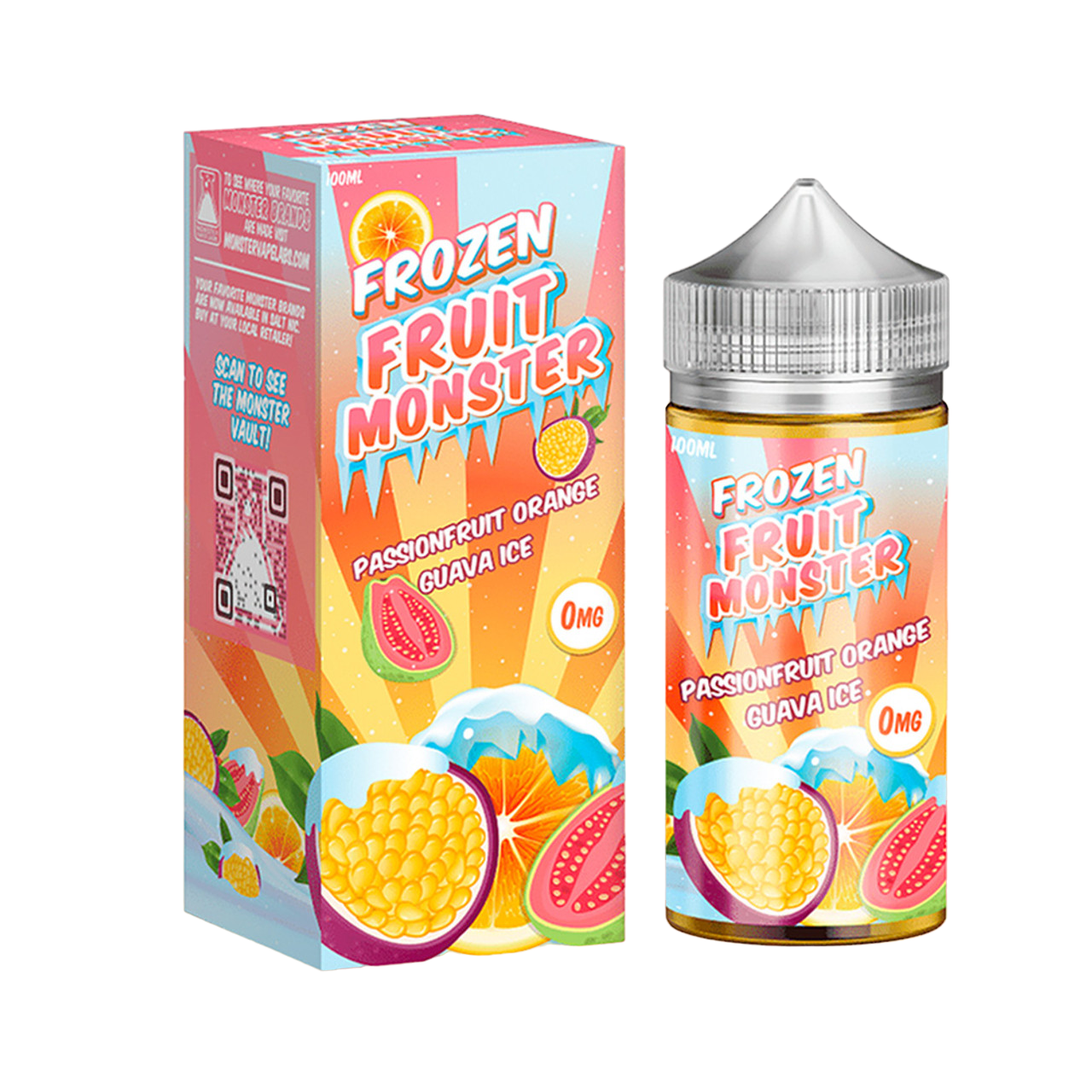 Frozen Fruit Monster Synthetic Nicotine E-Liquid 100ML - Passionfruit Orange Guava Ice 