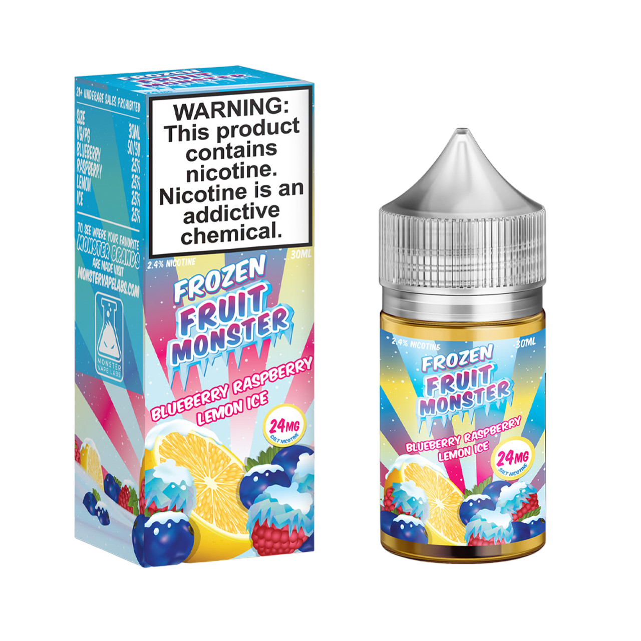 Frozen Fruit Monster Synthetic Nicotine Salt E-Liquid 30ML - Blueberry Raspberry Lemon Ice