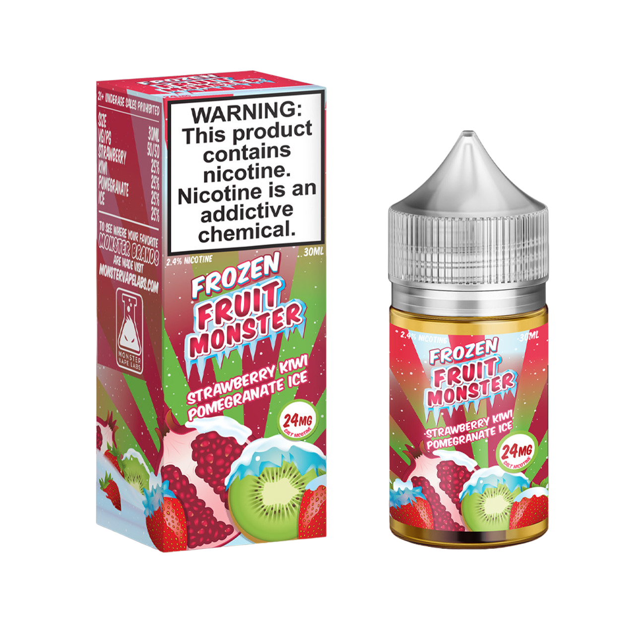 Frozen Fruit Monster Synthetic Nicotine Salt E-Liquid 30ML - Strawberry Kiwi Pomegranate Ice