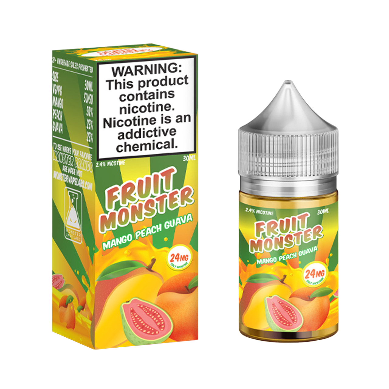 Fruit Monster Synthetic Nicotine Salt E-Liquid 30ML - Mango Peach Guava