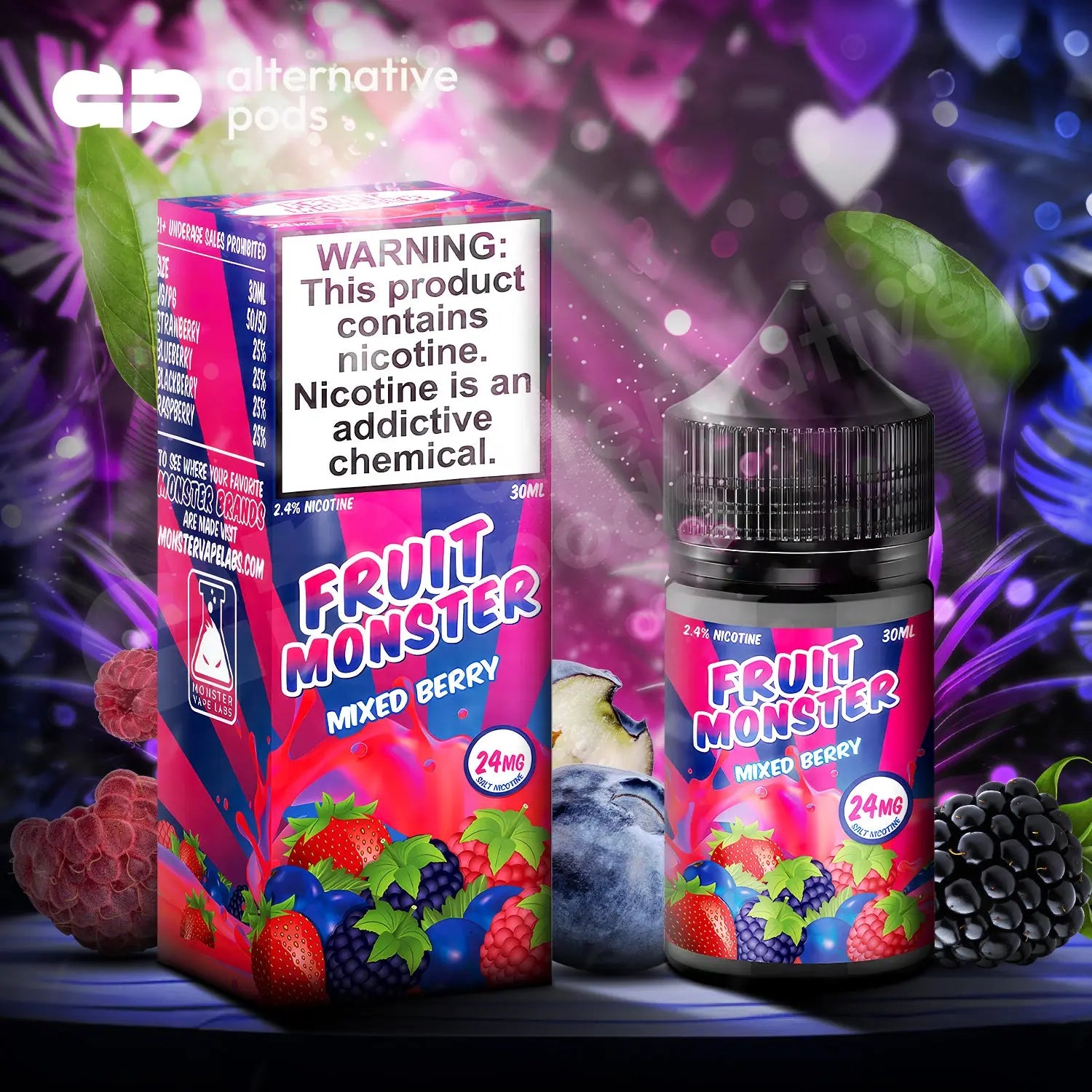 Fruit Monster Synthetic Nicotine Salt E-Liquid 30ML - Alternative pods | Online Vape & Smoke Shop